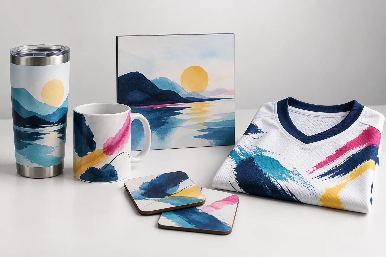 Concept assortment of full-color sublimated products